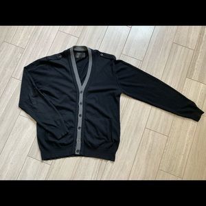 Metropark black cashmere blend cardigan, size L